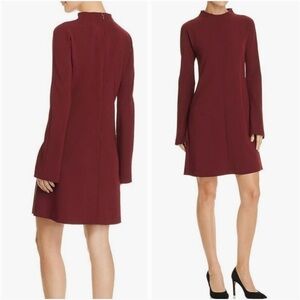 Theory Admiral Dolman Shift Dress Maroon Red Above the Knee‎ A-Line Dress Size 6